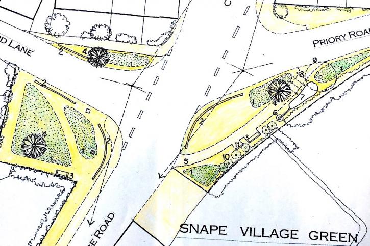 Snape Village Green map IMG 1411 detail