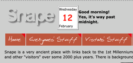 OLD Snape website www.snapevillage.CO.UK
