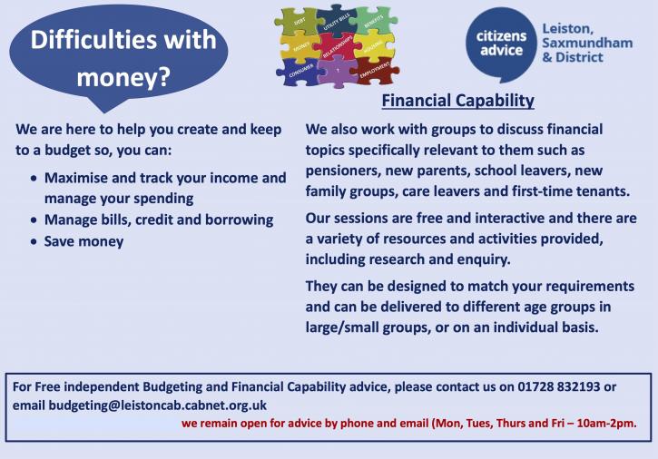 Citizens Advice Budgeting and Financial Capability post Covid