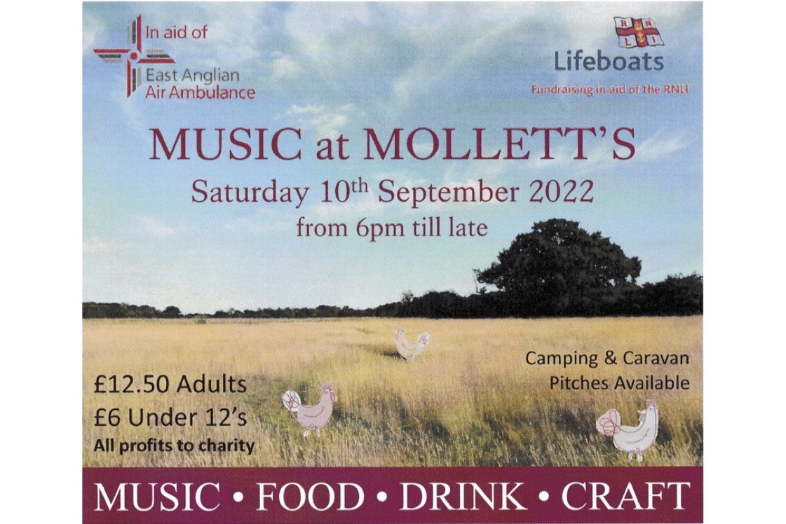 10th Sept: Music at Mollett's