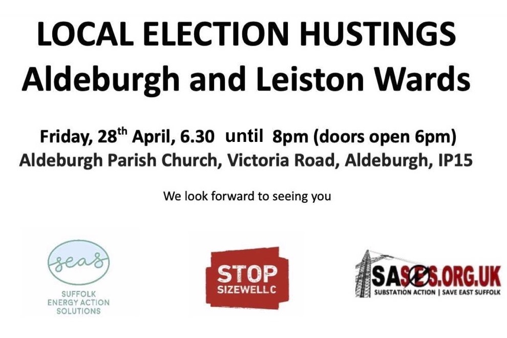 Local Election Hustings, Friday 28th April