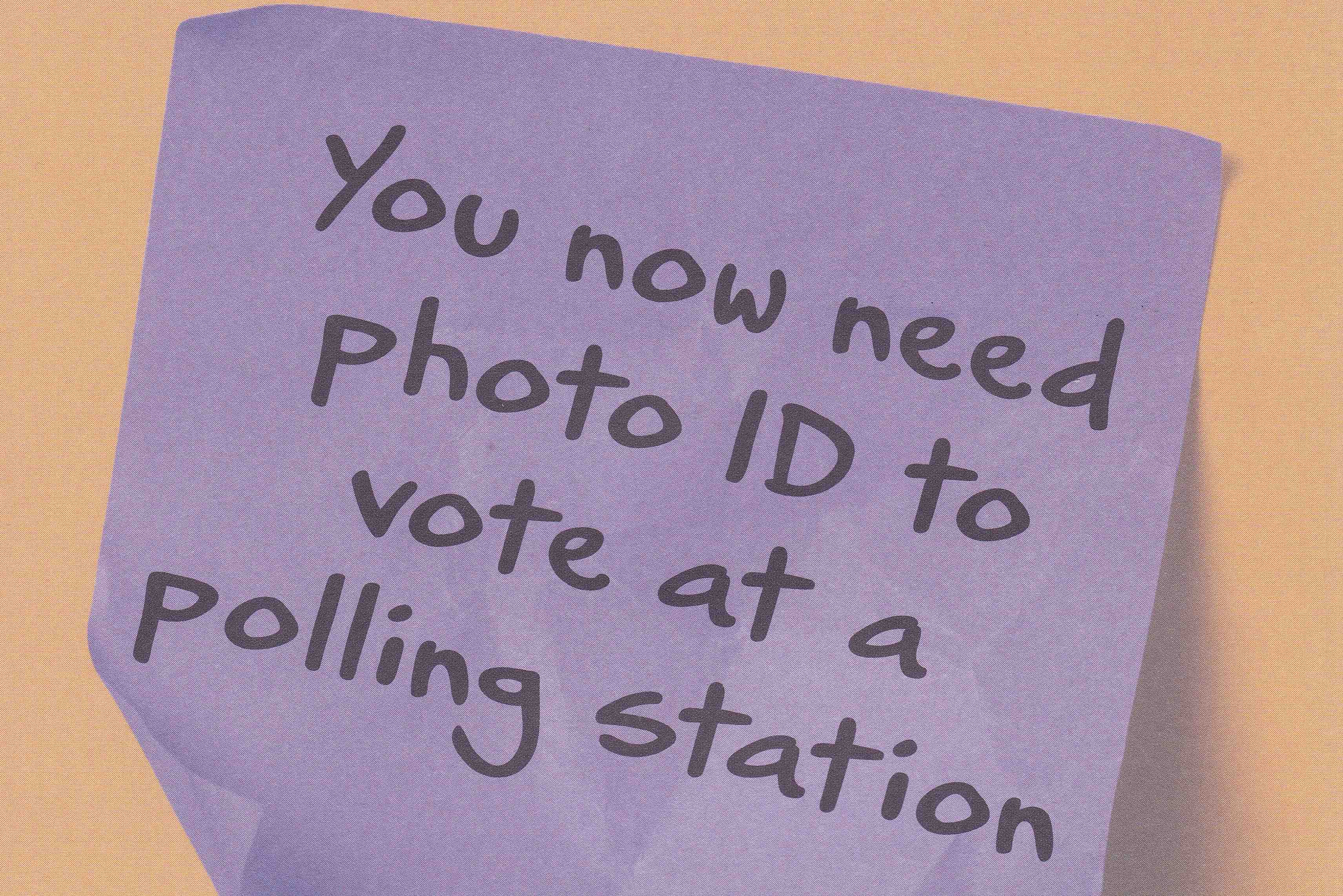 Voter IDs needed at the Polling Station
