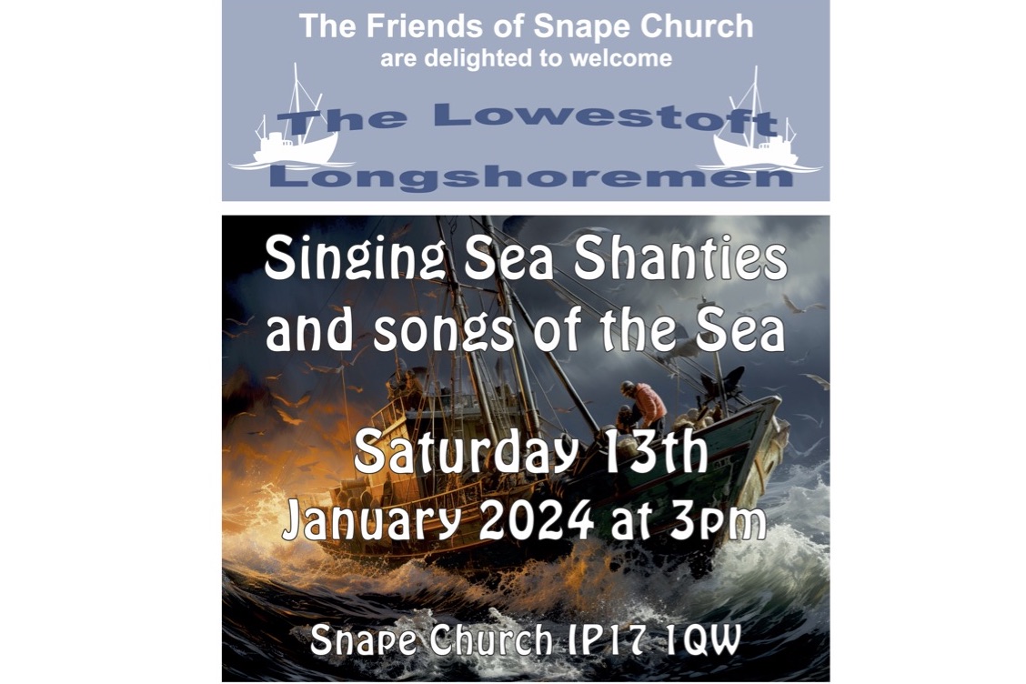 13th Jan, 3pm: The Lowestoft Longshoremen at Snape Church