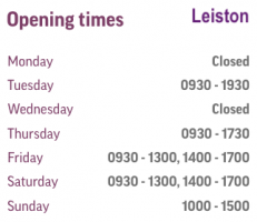 240108 Leiston Library opening times