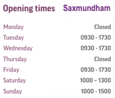 240108 Saxmundham Library opening times