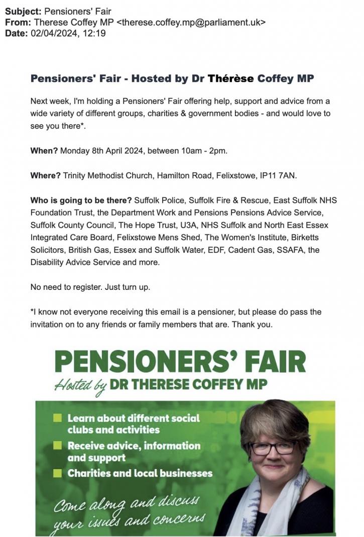 240408 Therese Coffeys Pensioners Fair p1