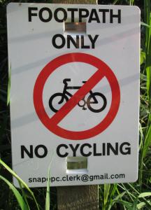IMG 4373 No Cycling sign